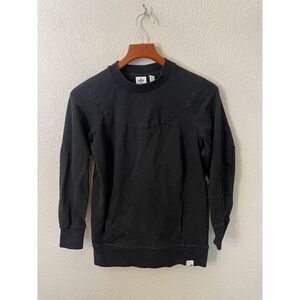 Adidas Men's 3‎ Stripe Long Sleeve Black Crewneck Sweatshirt Men's XS